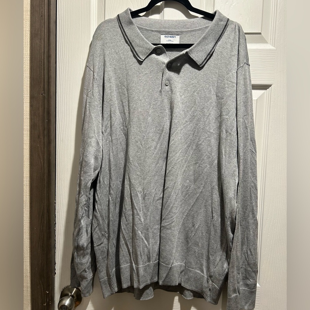 Old Navy Men's Polo Shirt in Gray